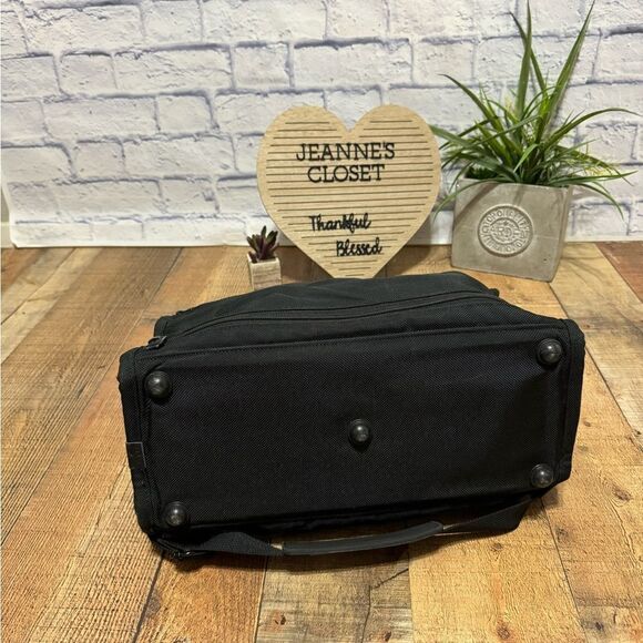 TUMI USA ALPHA BLACK BALLISTIC NYLON VINTAGE MESSENGER BRIEFCASE BAG - Picture 10 of 14